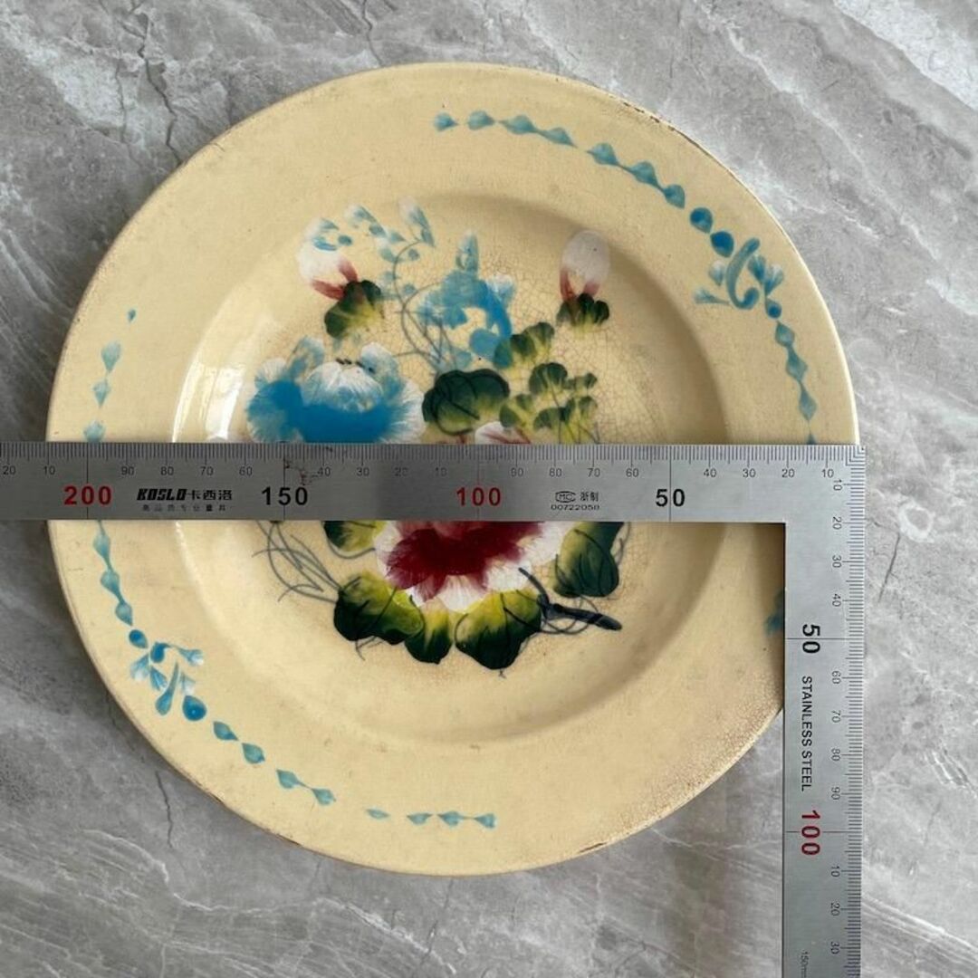 【304A】 ソンベ焼き　ヴィンテージソンべ 　装飾皿　アンティーク 4