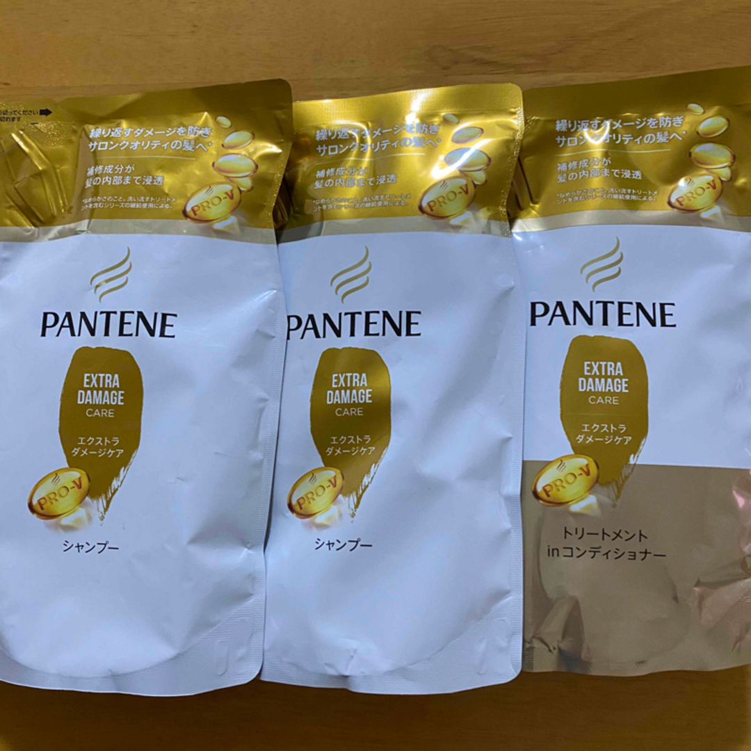 PANTENE(パンテーン)のパンテーン エクストラダメージケア シャンプー コンディショナー詰替セット コスメ/美容のヘアケア/スタイリング(シャンプー/コンディショナーセット)の商品写真