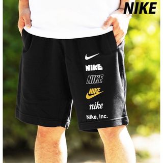 ナイキ マルチ ロゴ スウェット ハーフパンツ フレンチテリー XL ブラック ナイキ マルチ ロゴ スウェット ハーフパンツ フレンチテリー XL ブラック