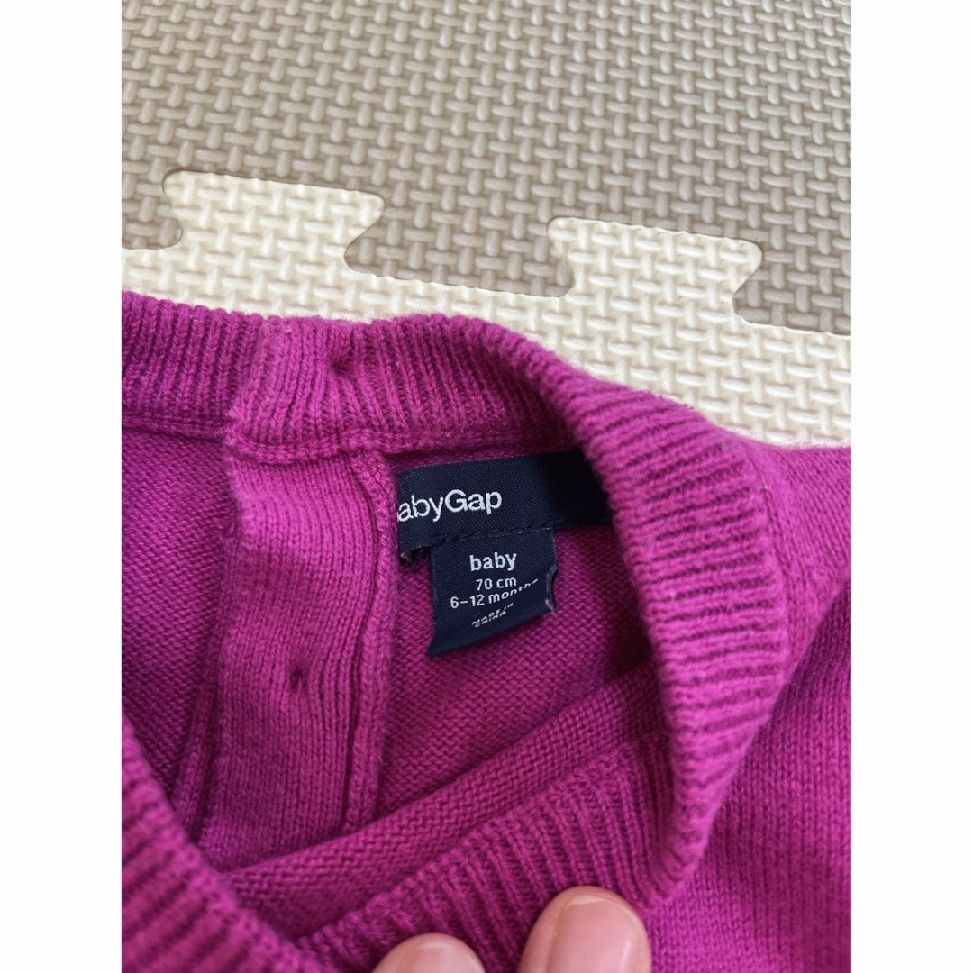 babyGAP(ベビーギャップ)のbabyGAP ベビーギャップ 長袖ニットワンピース キッズ/ベビー/マタニティのベビー服(~85cm)(ワンピース)の商品写真