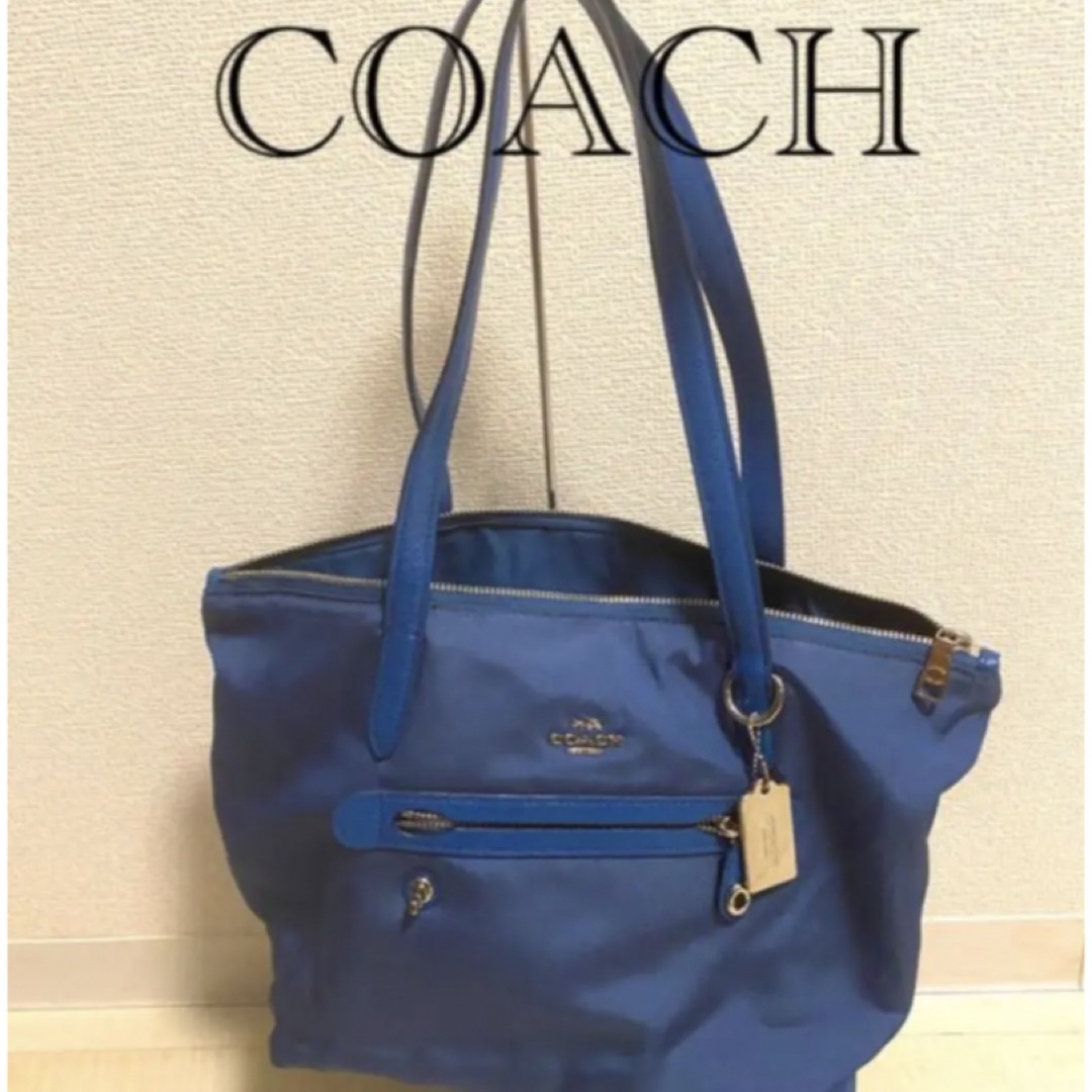 COACH トートバッグ ブルー - トートバッグ