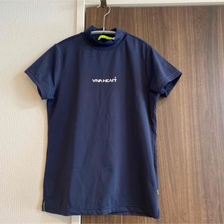 ビバハート(VIVA HEART)のビバハート レディース　モックネック 半袖Tシャツ ネイビー サイズ38 (ウエア)