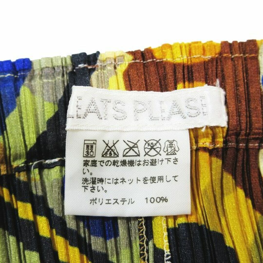 2008 PLEATS PLEASE イッセイミヤケ 総柄 フレア スカート レディースのスカート(ひざ丈スカート)の商品写真