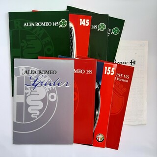 アルファロメオ(Alfa Romeo)のアルファロメオ カタログ 145, 155, Spider全8冊(カタログ/マニュアル)