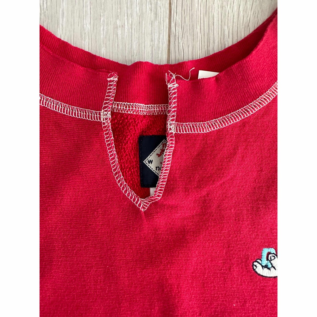 Natural Boo(ナチュラルブー)のナチュラルブー未使用ベストPPヴィンテージ 刺繍ムチャチャkeikiiiビームス キッズ/ベビー/マタニティのキッズ服女の子用(90cm~)(Tシャツ/カットソー)の商品写真