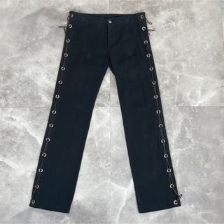 素材本革【新品】ジャンポールゴルチェJeanPaulGAULTIER　本革レザーパンツ