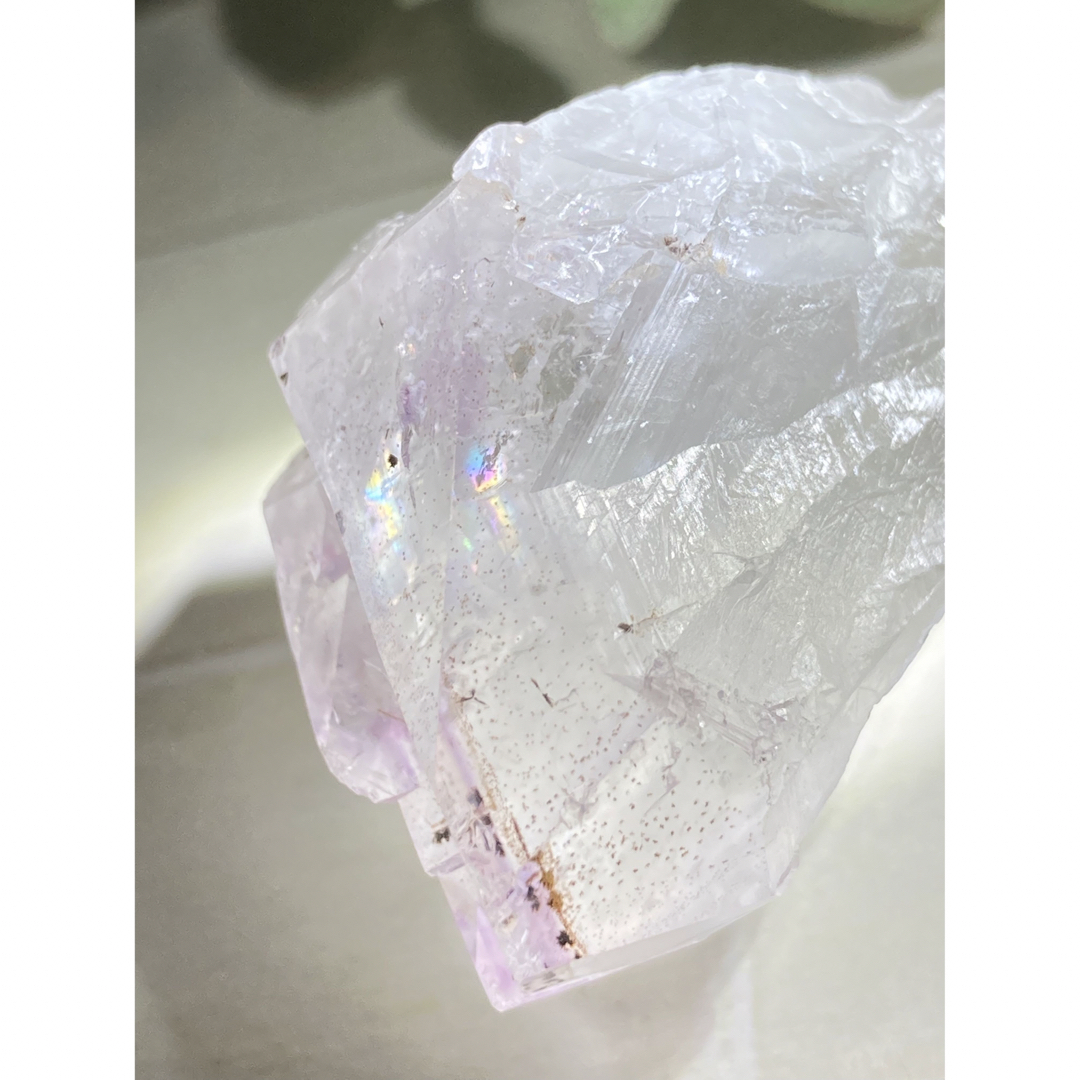 カコクセナイト ファントム✨ ラベンダー アメジスト 結晶 原石 ラフストーン