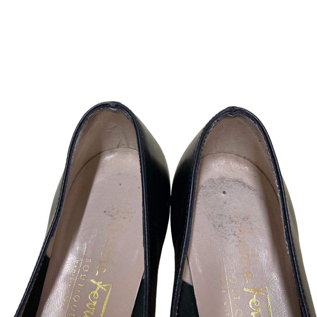 Salvatore Ferragamo(サルヴァトーレフェラガモ)のAL696 フェラガモ パンプス 4.5C 約 21.5cm ブラック レザー レディースの靴/シューズ(ハイヒール/パンプス)の商品写真
