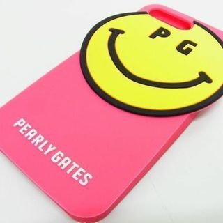 パーリーゲイツ(PEARLY GATES)のパーリーゲイツ★PGスマイルiPhoneシリコンラバースマホケース桃6+7+8+(その他)