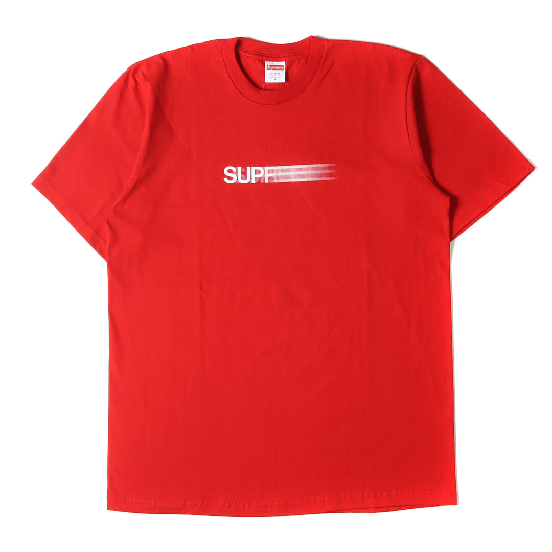 Supreme シュプリーム Tシャツ サイズ:M 23SS モーションロゴ クルーネック 半袖 Tシャツ Motion Logo Tee レッド 赤 トップス カットソー 【メンズ】メンズ