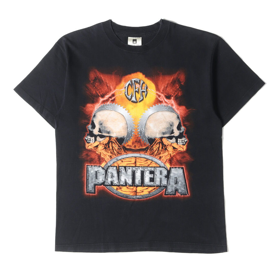 トップスVintage Rock Item ヴィンテージロック 00s PANTERA パンテラ スカル デザイン クルーネック 半袖 Tシャツ WINTERLANDボディ ブラック 黒 L トップス カットソー ロック バンド   【メンズ】