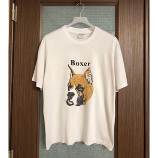 Hanes - 90s ヴィンテージ ドッグTシャツ シングルステッチ 犬 猫 あい ...