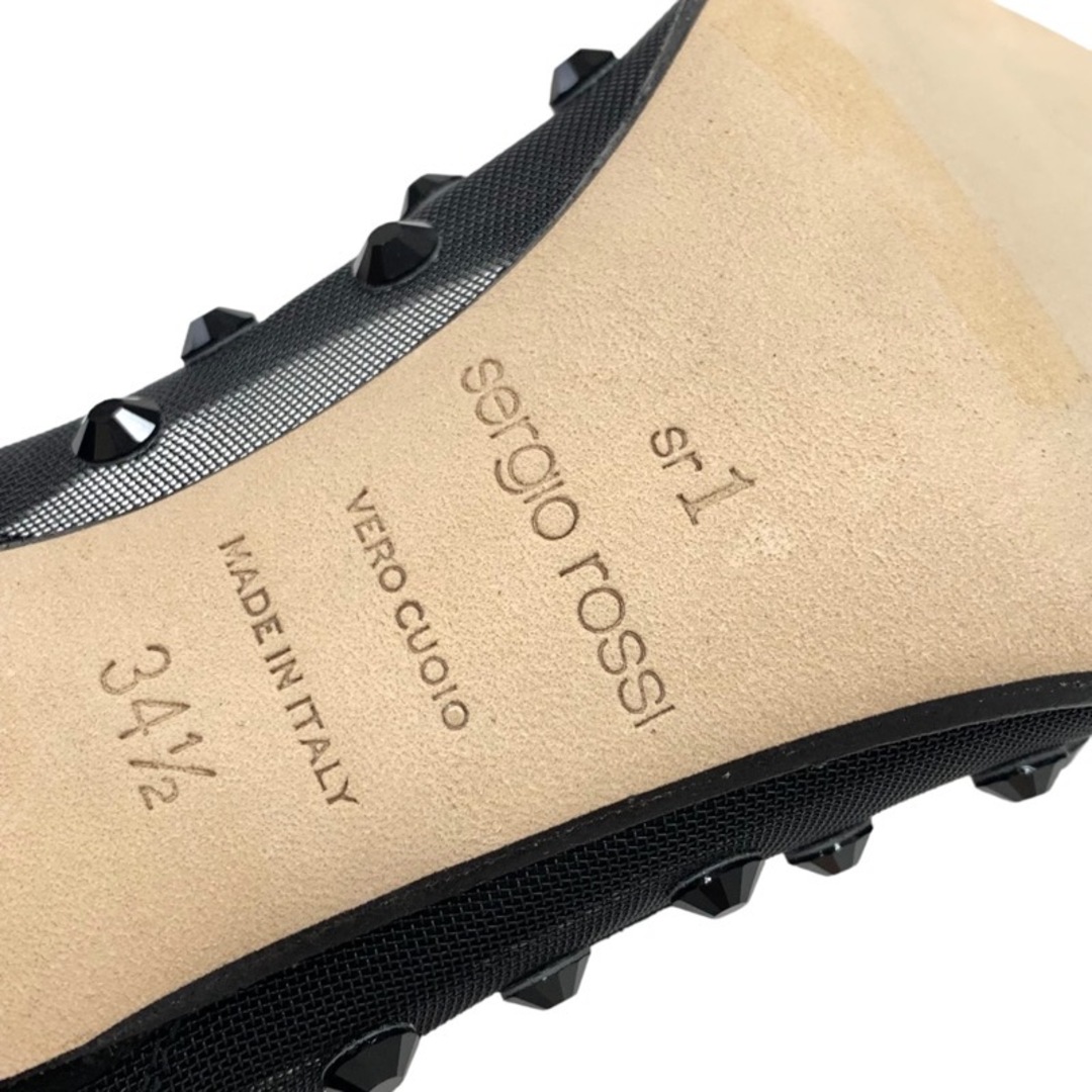 Sergio Rossi(セルジオロッシ)の未使用 セルジオロッシ パンプス 靴 シューズ スエード ブラック 黒 sr1 メッシュ ビジュー レディースの靴/シューズ(ハイヒール/パンプス)の商品写真