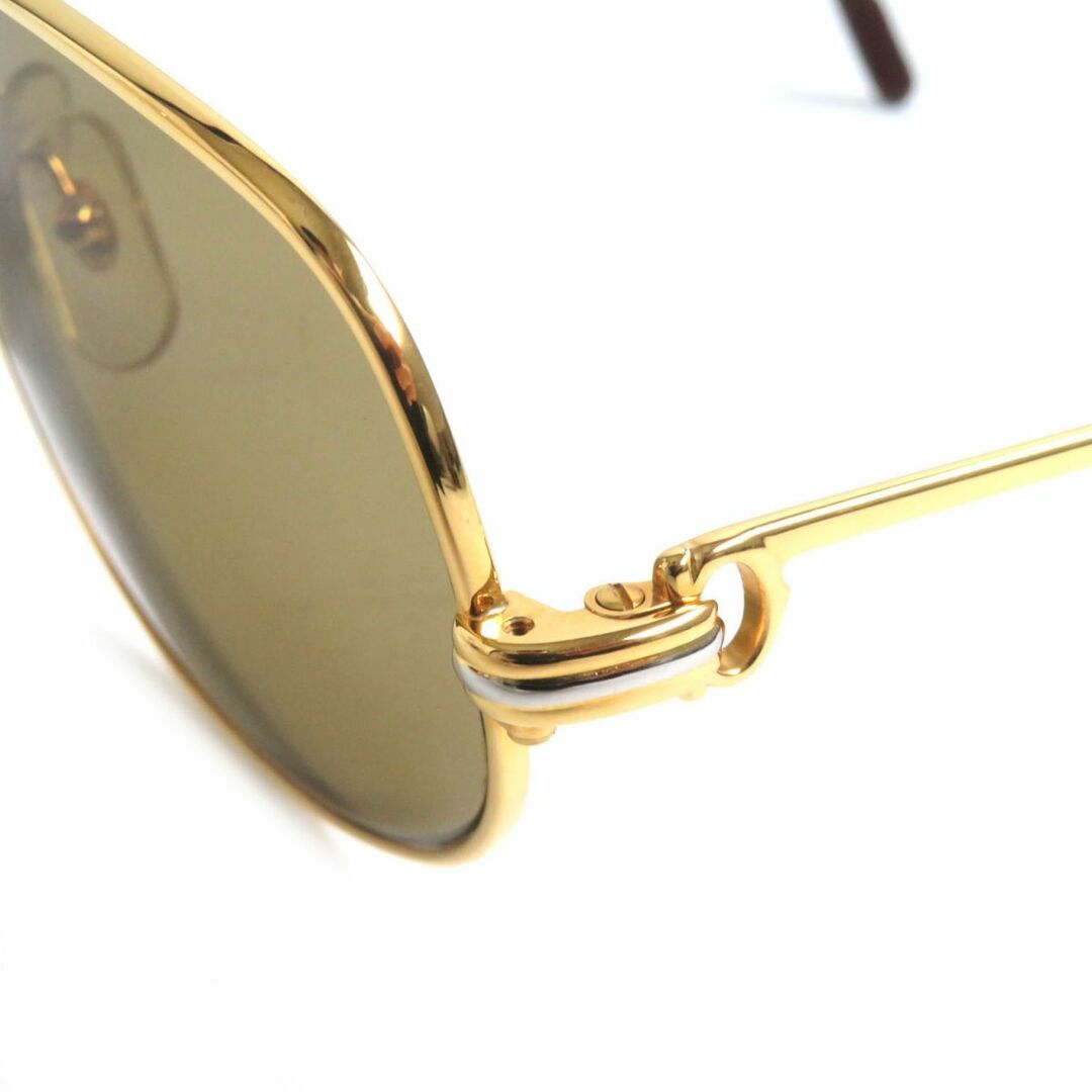 極美品▽Cartier カルティエ トリニティ ロゴ金具付き サングラス/アイ