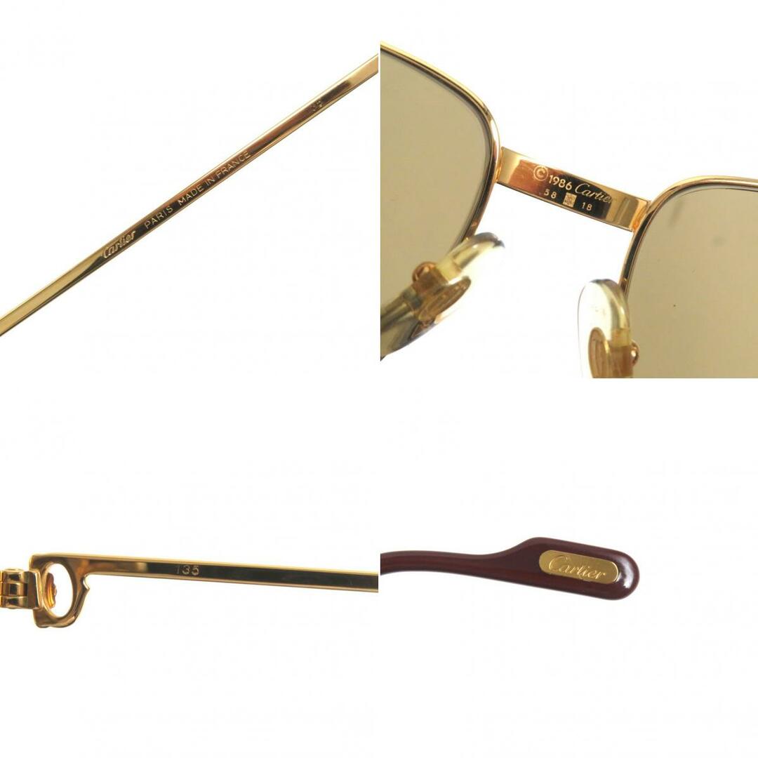 極美品▽Cartier カルティエ トリニティ ロゴ金具付き サングラス/アイ