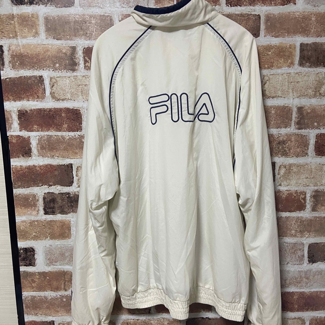 FILA(フィラ)のM4 FILA フィラ ナイロンジャケット 古着 ホワイトジャケット ゆるたぼ メンズのジャケット/アウター(ナイロンジャケット)の商品写真