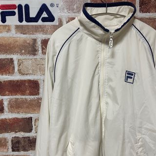 フィラ(FILA)のM4 FILA フィラ ナイロンジャケット 古着 ホワイトジャケット ゆるたぼ(ナイロンジャケット)