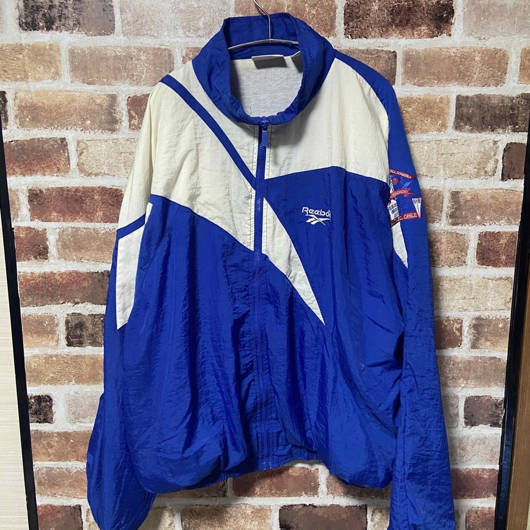 リーボック　Reebok　ナイロンジャケット　90S グリーン　レアデザイン　L