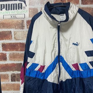 プーマ(PUMA)の【激レア】M7 90s PUMA プーマ ナイロンジャケット 古着ジャケット(ナイロンジャケット)