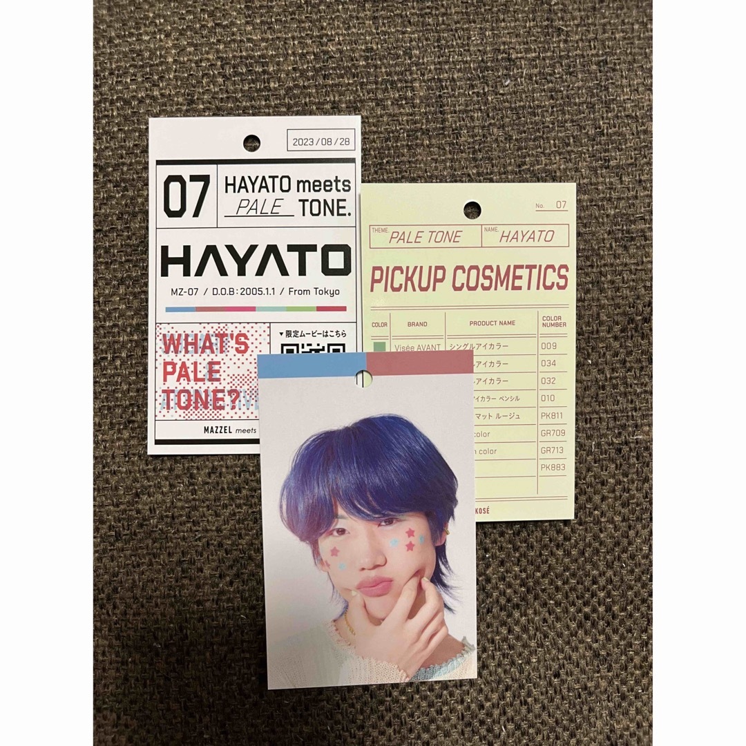 THE FIRST(ザファースト)のMAZZEL ハヤト KOSE ビジュアルトーンカード エンタメ/ホビーのタレントグッズ(アイドルグッズ)の商品写真