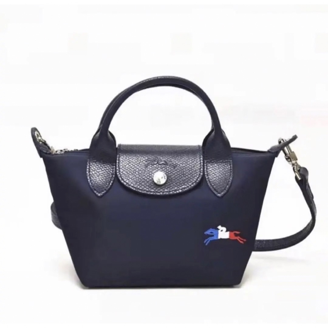 LONGCHAMP(ロンシャン)の☆週末sale☆LONGCHAMP  トートバックXS ネイビーパリ レディースのバッグ(トートバッグ)の商品写真