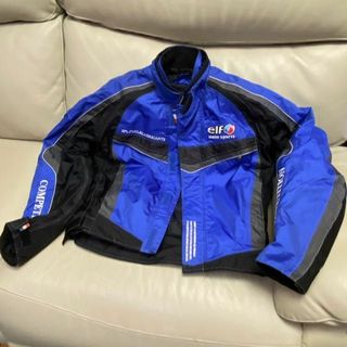 バイク用ジャケット　青（黒）　elf(その他)