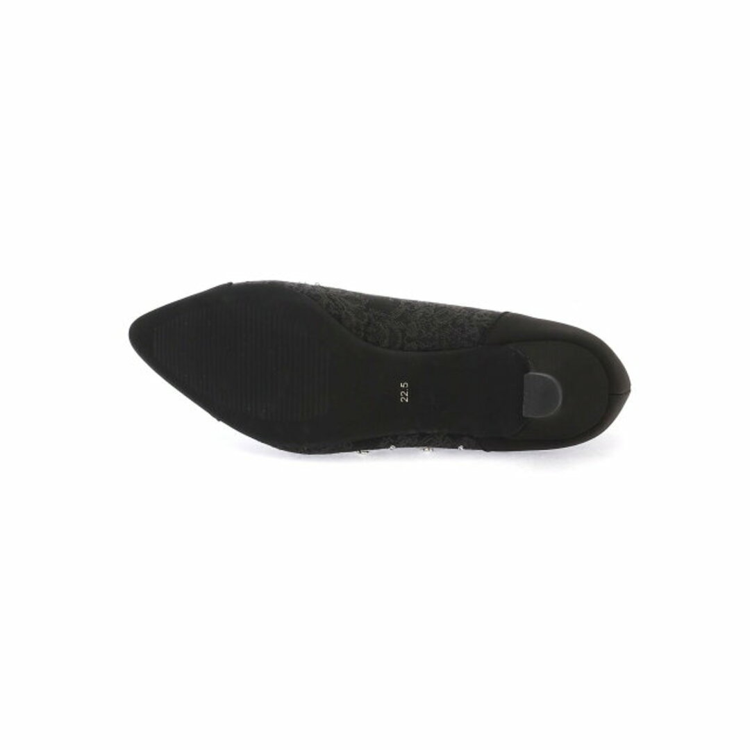 JELLY BEANS(ジェリービーンズ)の【黒】フラワー刺繍パンプス/204-22927 レディースの靴/シューズ(ハイヒール/パンプス)の商品写真