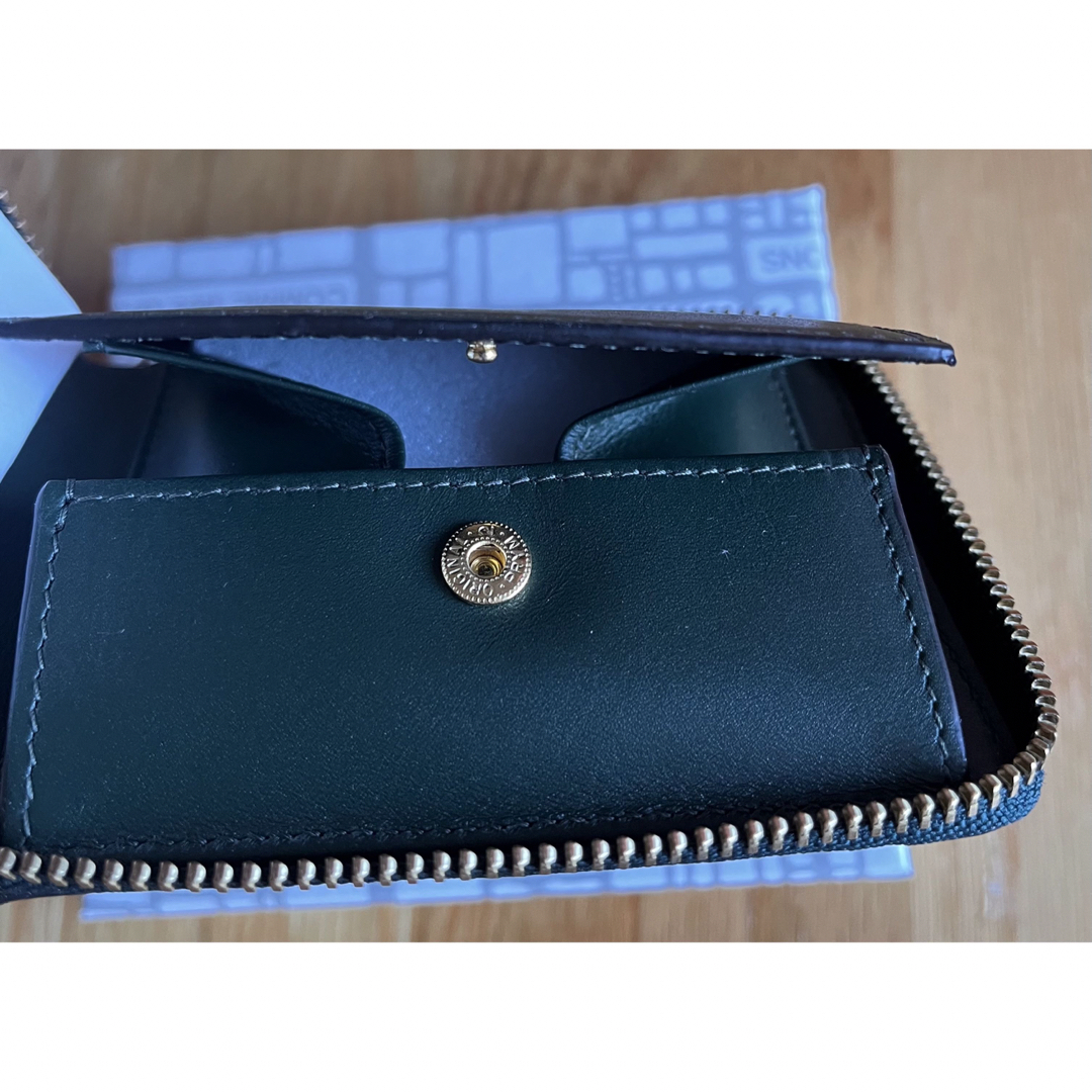 新品 未使用コムデギャルソン ウォレット 二つ折り財布 グリーン