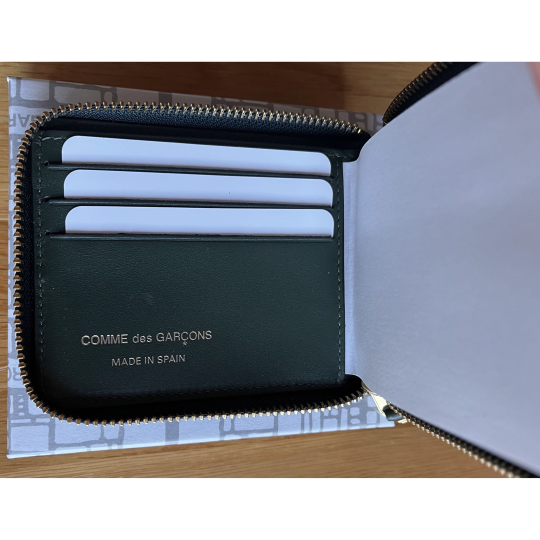 新品 未使用コムデギャルソン ウォレット 二つ折り財布 グリーン