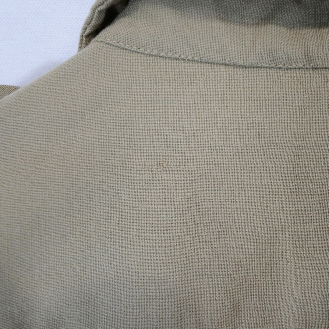 SALE/ 40年代 米軍実物 U.S.ARMY オフィサーシャツ 長袖シャツ ミリタリー エポレット カーキ (メンズ Lサイズ相当) 中古 古着 N5352 メンズのトップス(シャツ)の商品写真