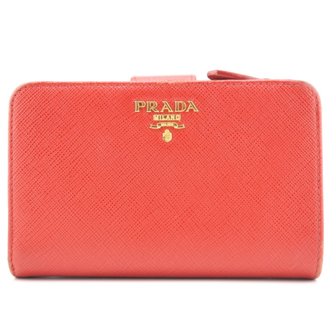 プラダ PRADA 二つ折り財布
 型押しレザー VITELLO MOVE 1ML225 レッド