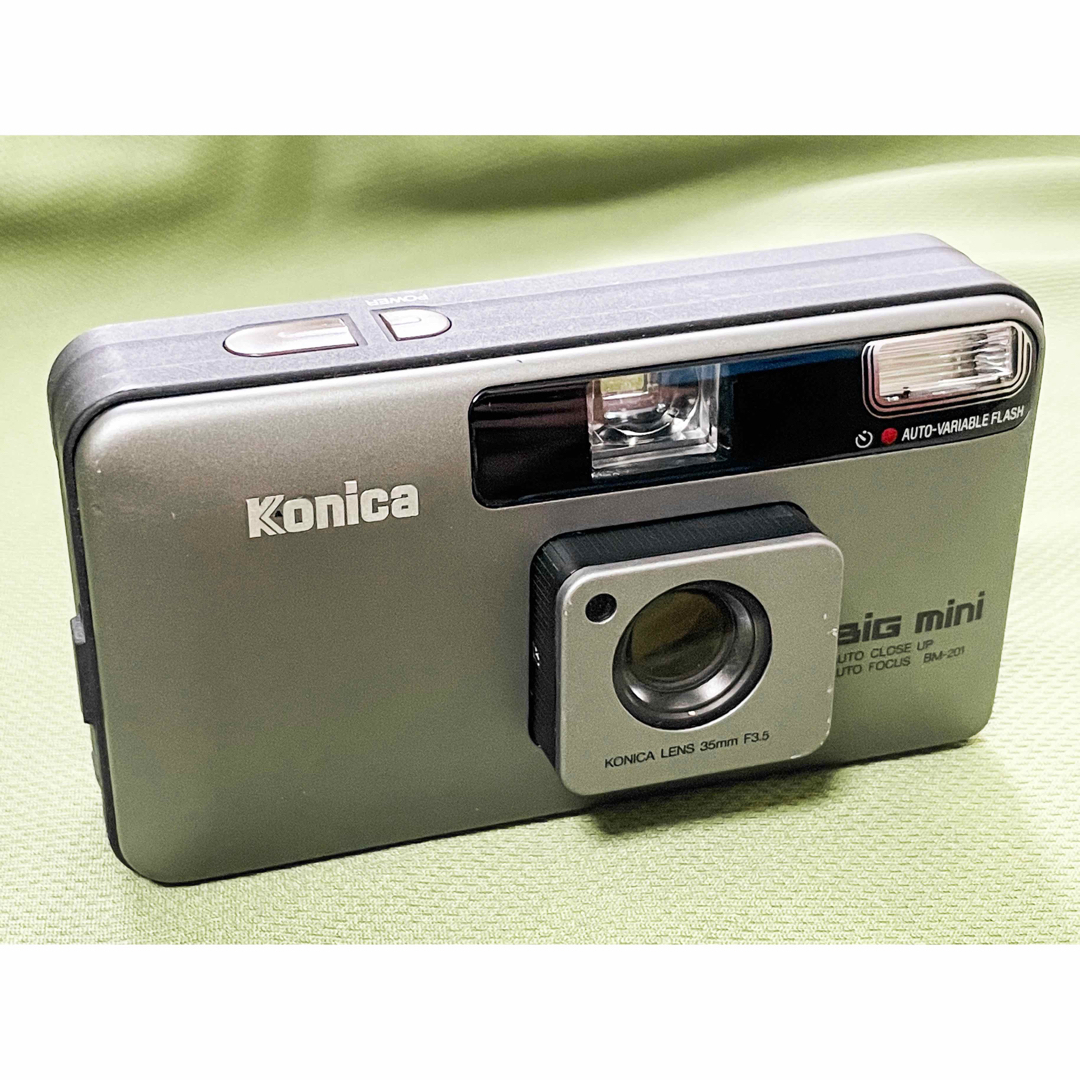 コンパクトフィルムカメラコニカ BiG mini BM-201 液晶･フラッシュOK フィルム付き