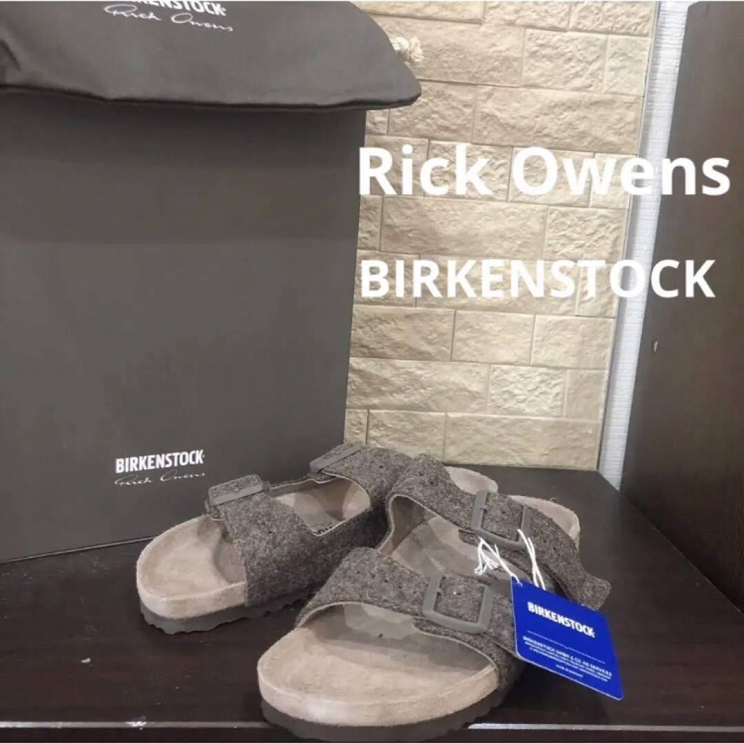 Rick Owens(リックオウエンス)の新品未使用タグ付き　ビルケンシュトック　リックオウエンス　サンダル　保管袋付き メンズの靴/シューズ(サンダル)の商品写真