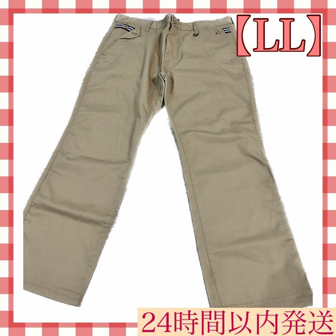 【美品】アメカジ　ベージュ　スラックス　パンツ　メンズ　LL カジュアル　349