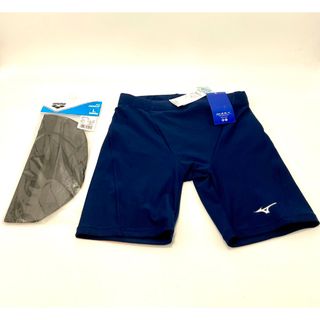 水着帽子セット★MIZUNO(ミズノ)競泳水着  BASICハーフスパッツ (水着)