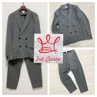 エフエーティー(FAT)の良品■Fat Classic■ダブル セットアップ スーツ 麻 リネン S(セットアップ)