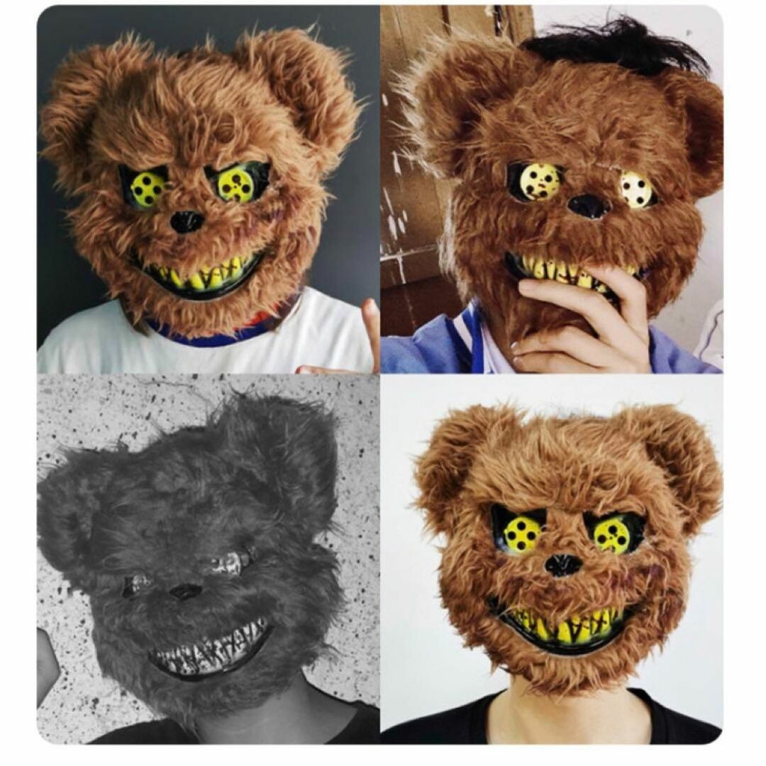 ハロウィン フェイスマスク お面 ホラー 熊 映え 怖い 仮面 仮装の通販 by 大ちゃん's shop｜ラクマ