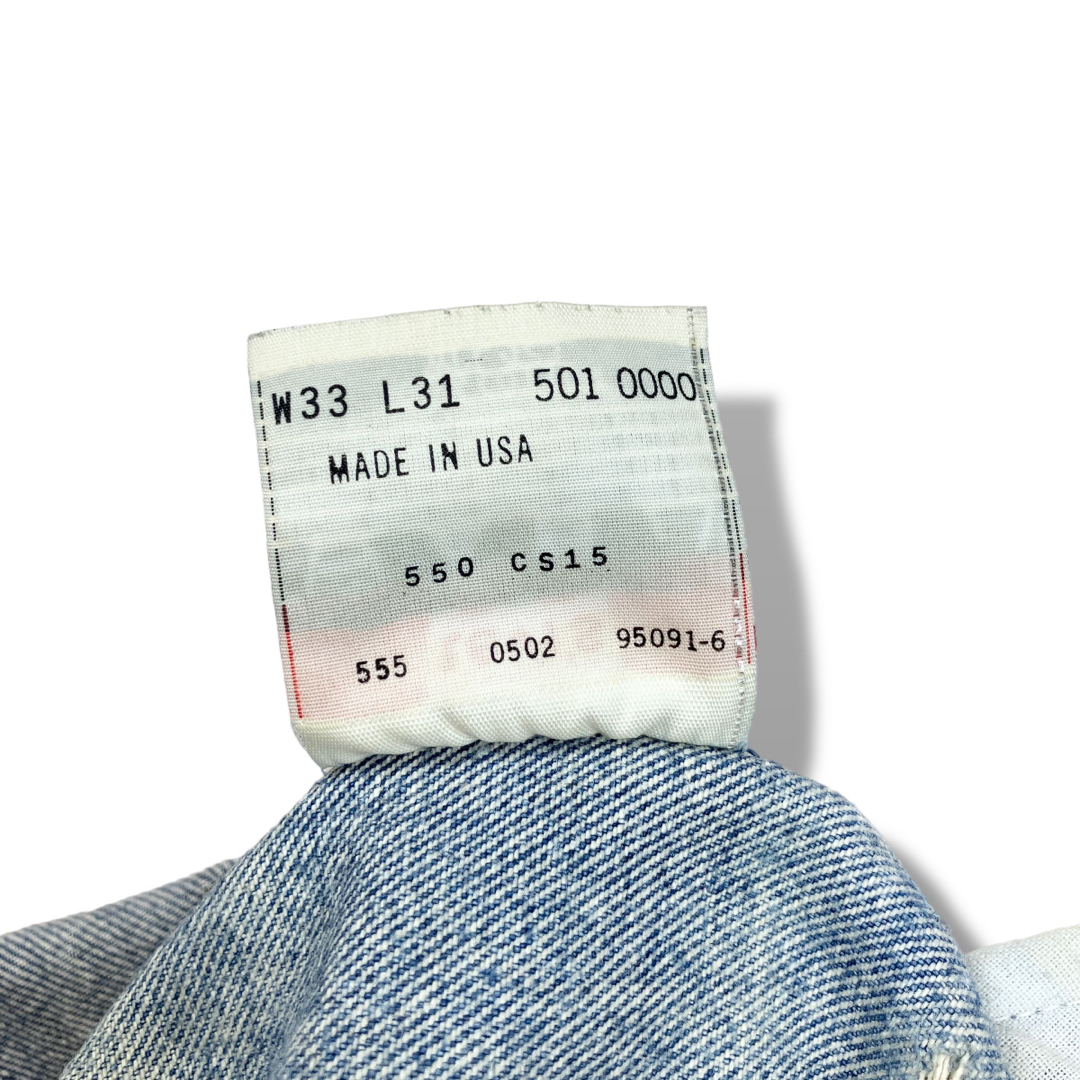 90s USA製 Levi's 501xx クラッシュデニム グランジ ジーンズ - www