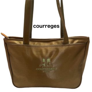 クレージュ(Courreges)のcourreges トートバッグ　A4サイズ収納可能　肩掛け可能　ビッグロゴ(トートバッグ)