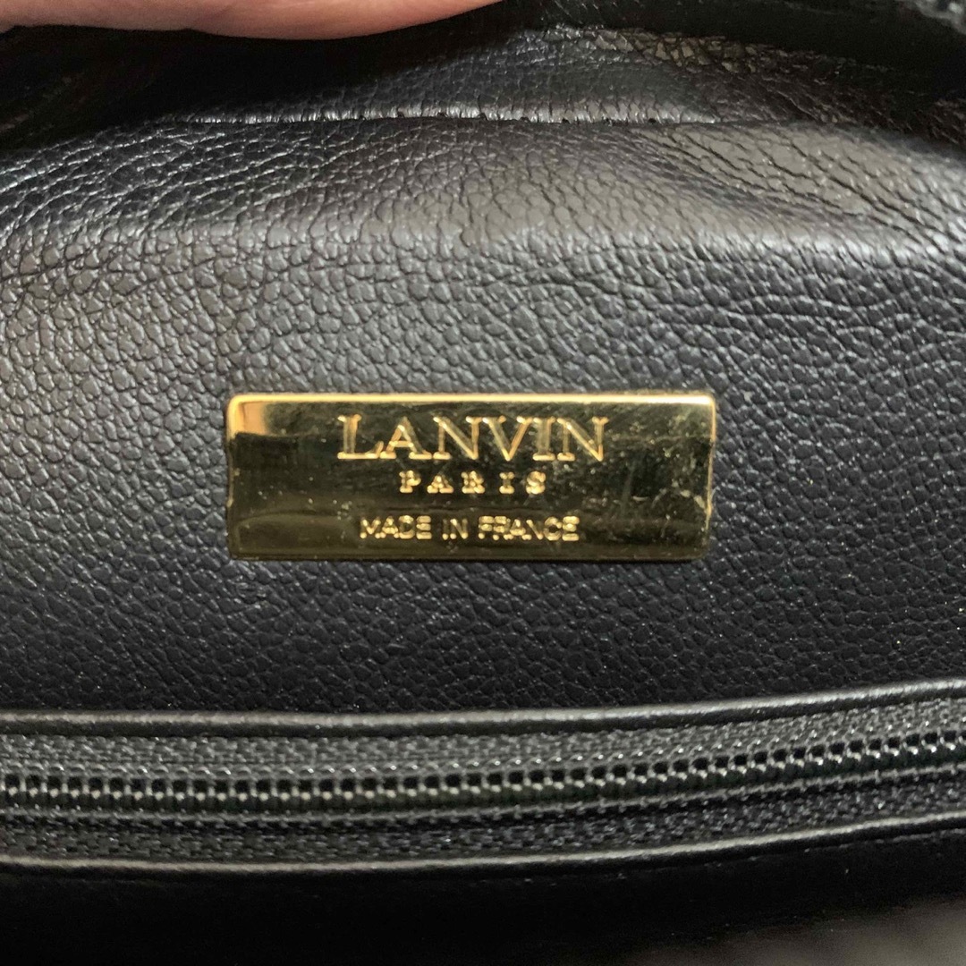 LANVIN PARIS VINTAGE FRANCE製 ショルダーレザーバッグ-