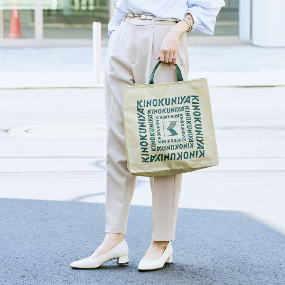 紀ノ国屋　エコロジーバッグ　ベージュ レディースのバッグ(エコバッグ)の商品写真