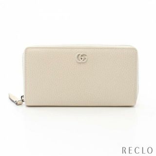 グッチ(Gucci)のプチマーモント GGマーモント ラウンドファスナー長財布 レザー オフホワイト(財布)