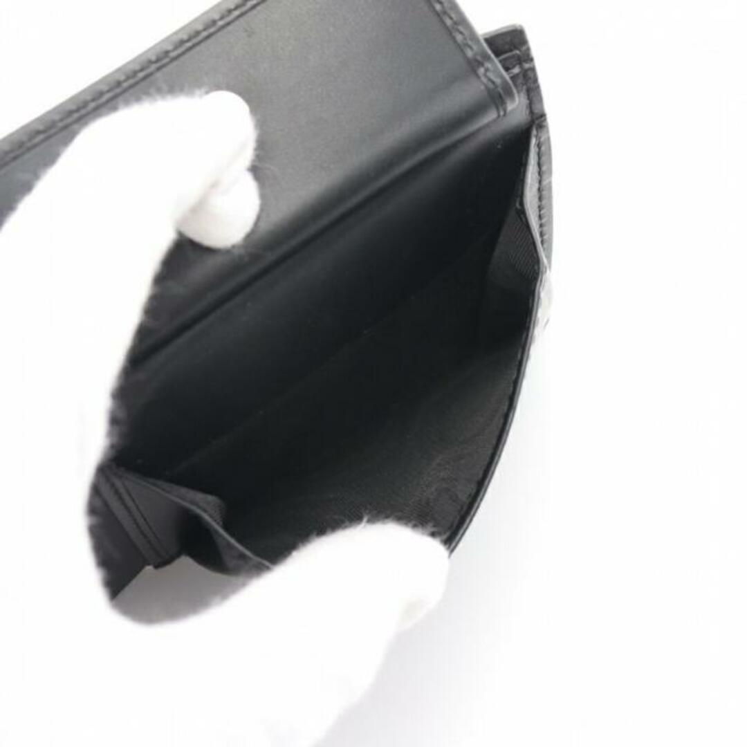GGスプリーム ニューウェブ 二つ折り財布 PVC ブラック グレー マルチカラー