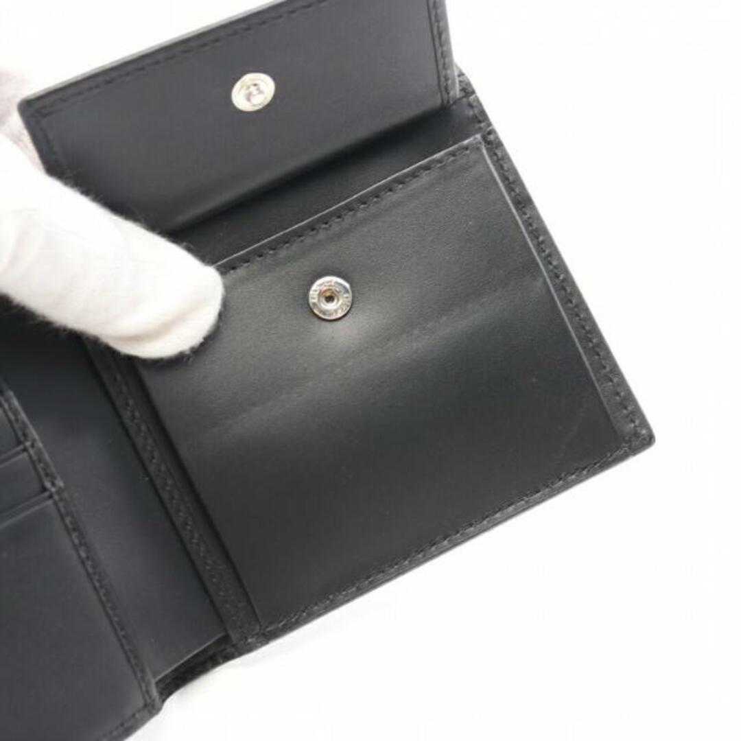 GGスプリーム ニューウェブ 二つ折り財布 PVC ブラック グレー マルチカラー
