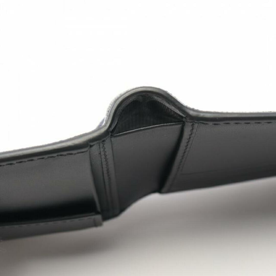 GGスプリーム ニューウェブ 二つ折り財布 PVC ブラック グレー マルチカラー