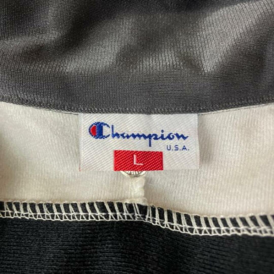 Champion チャンピオン トラックジャケット グレー 灰水色 ライン