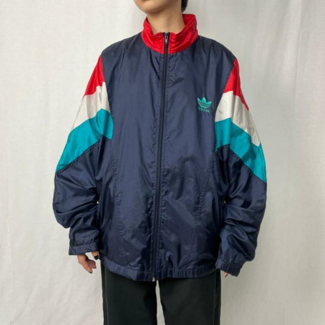 80s   adidas トラックジャケット　メンズレディース　ホワイト×レッド