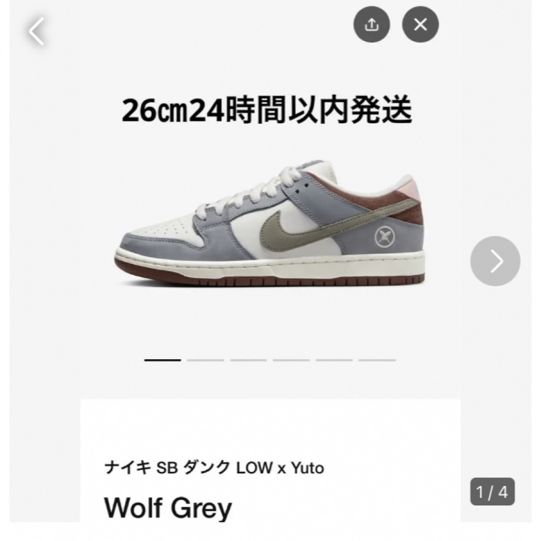 Nike SB Dunk Low Pro QS Wolf Grey堀米 雄斗