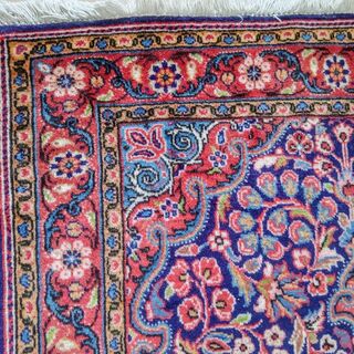 優美な曲線のジョーザン ペルシャ絨毯 イラン ヴィンテージラグ-