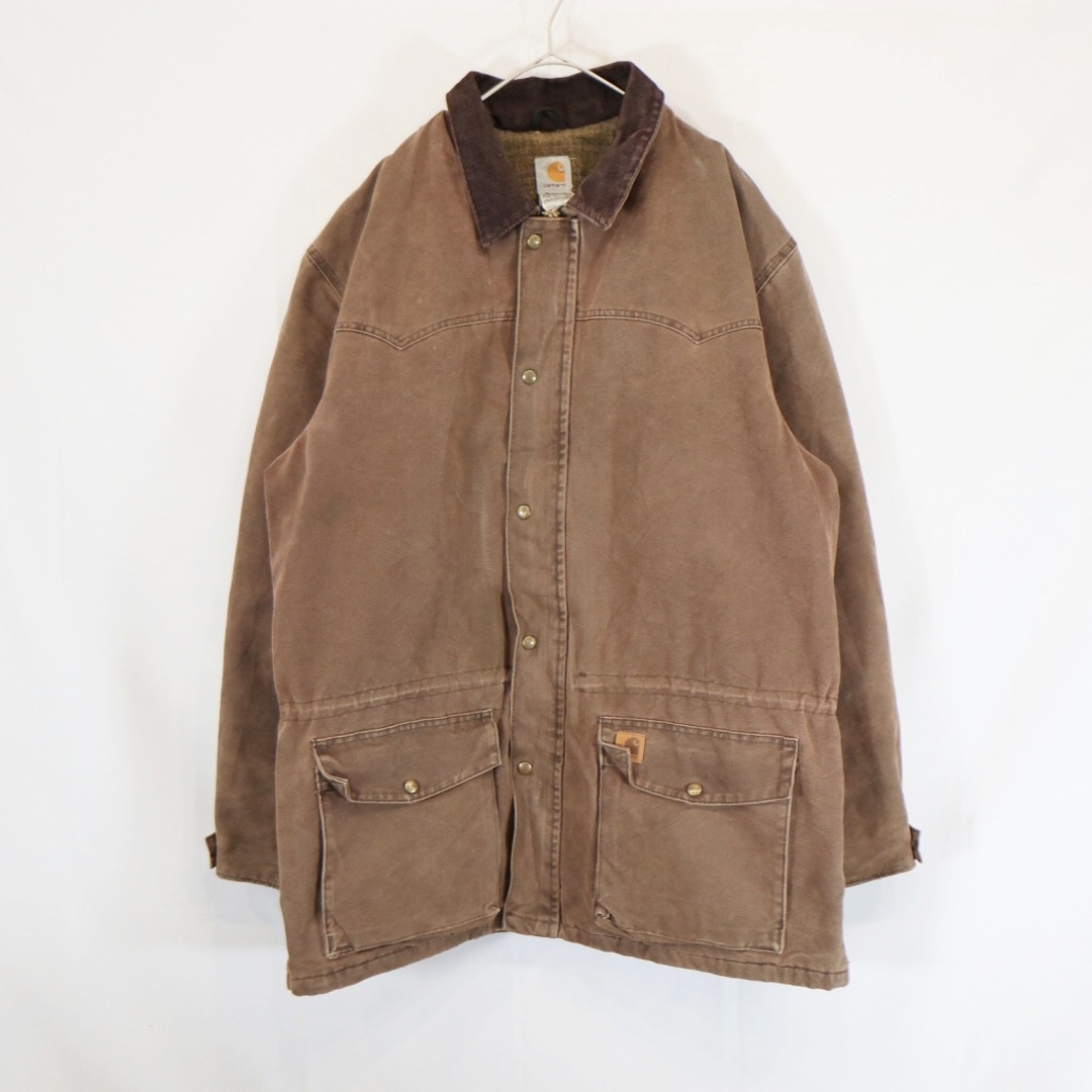 SALE/ Carhartt カーハート ダックジャケット コート ジャケット 防寒 大きいサイズ ワーク ブラウン (メンズ 3XL) 中古 古着  N5446 | フリマアプリ ラクマ